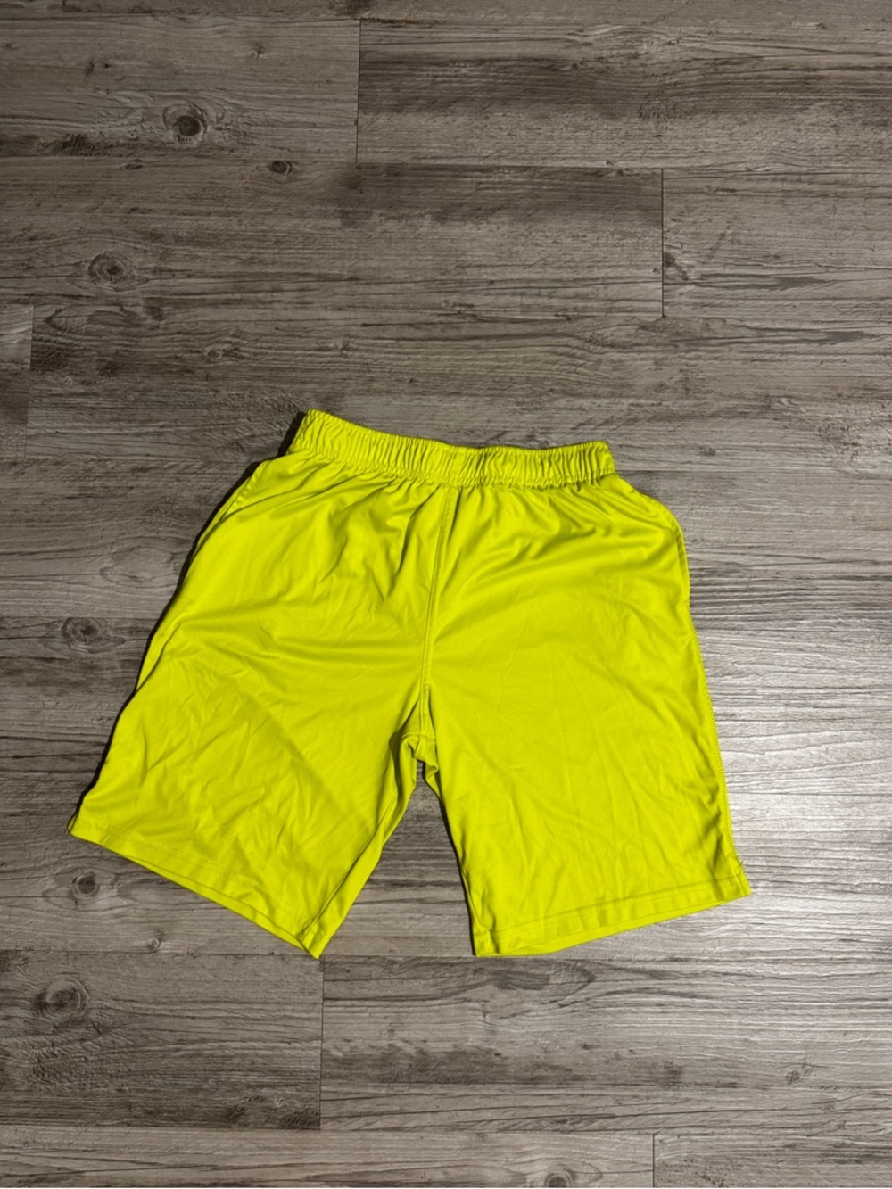 Athletic Works Bright Neon Yellow Kids Sport Shorts